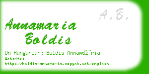 annamaria boldis business card